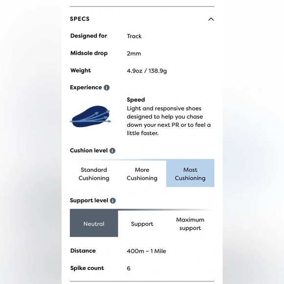 NEW Brooks ELMN8 7 Running Cleats - Picture 2 of 12